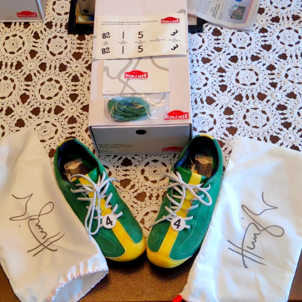 HUNZIKER British Racing Green, GREEN/YELLOW Men's size 9US / 42EUR Shoes